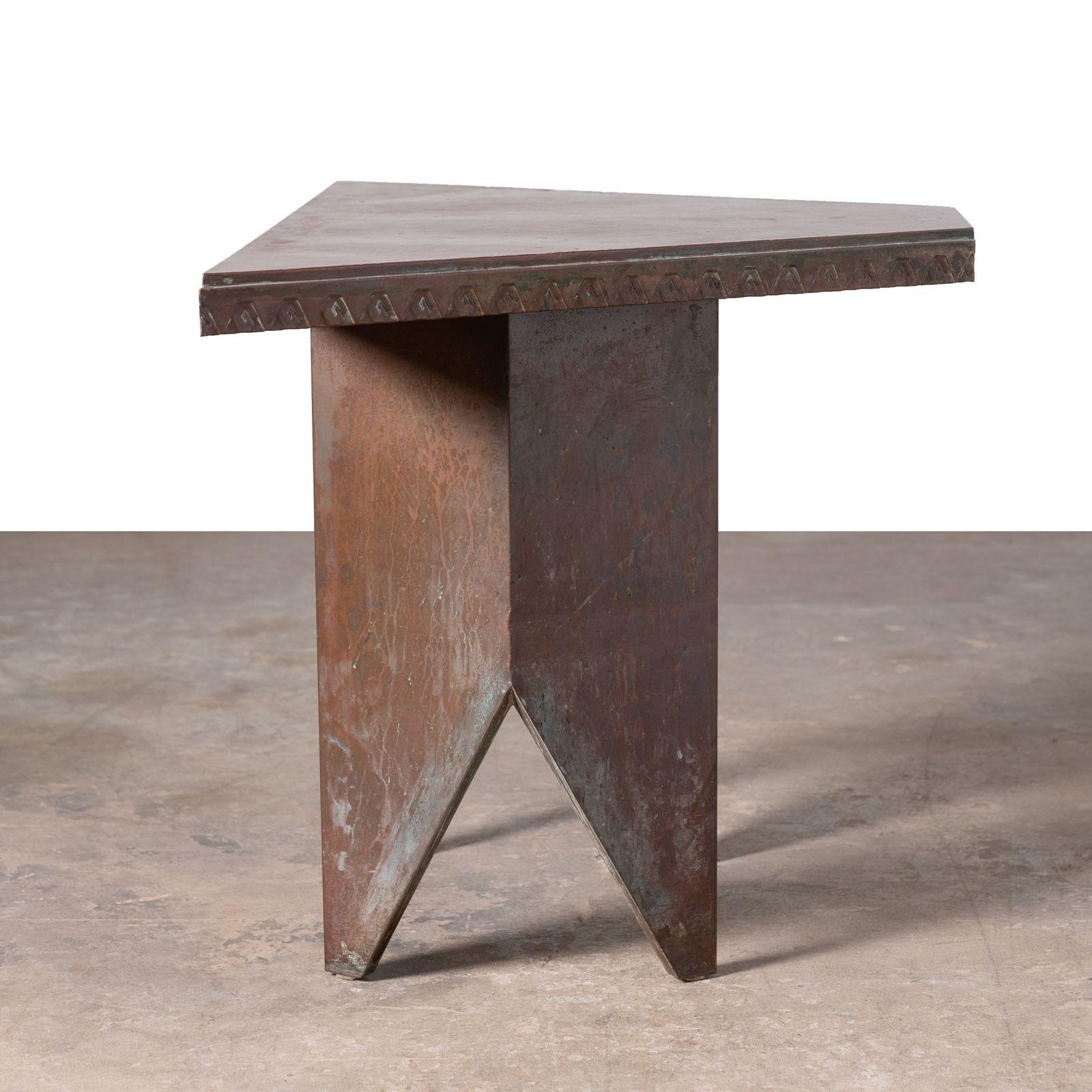 20th Century Copper Table by Frank Lloyd Wright, 1956 For Sale
