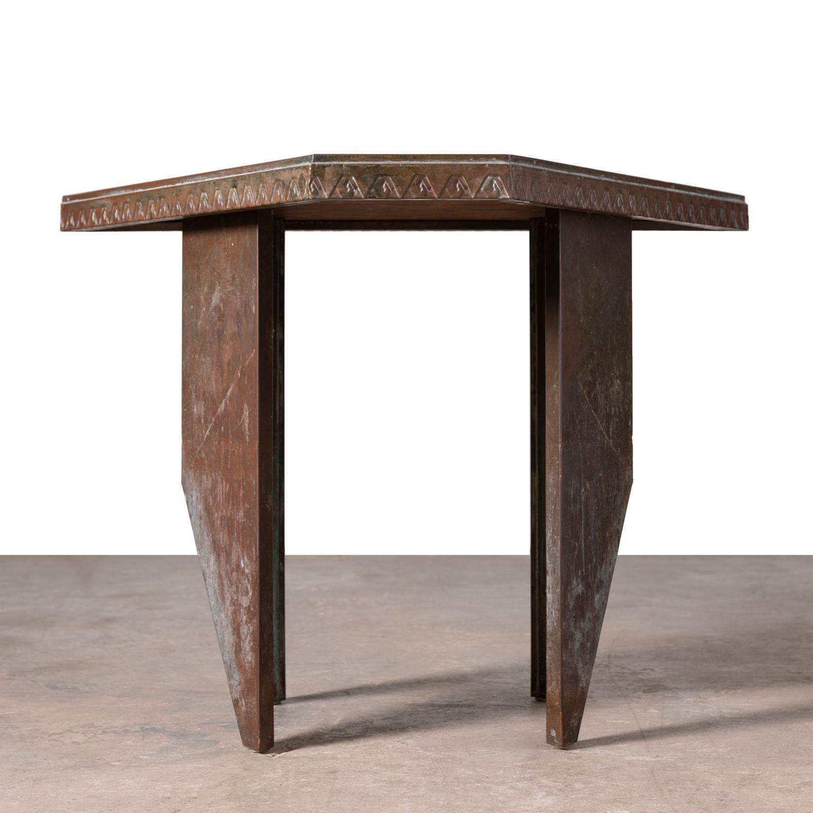 Copper Table by Frank Lloyd Wright, 1956 For Sale 3