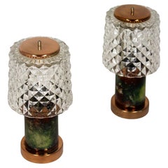 Lampes de table en cuivre de Kamenicky Senov, 1970, lot de 2