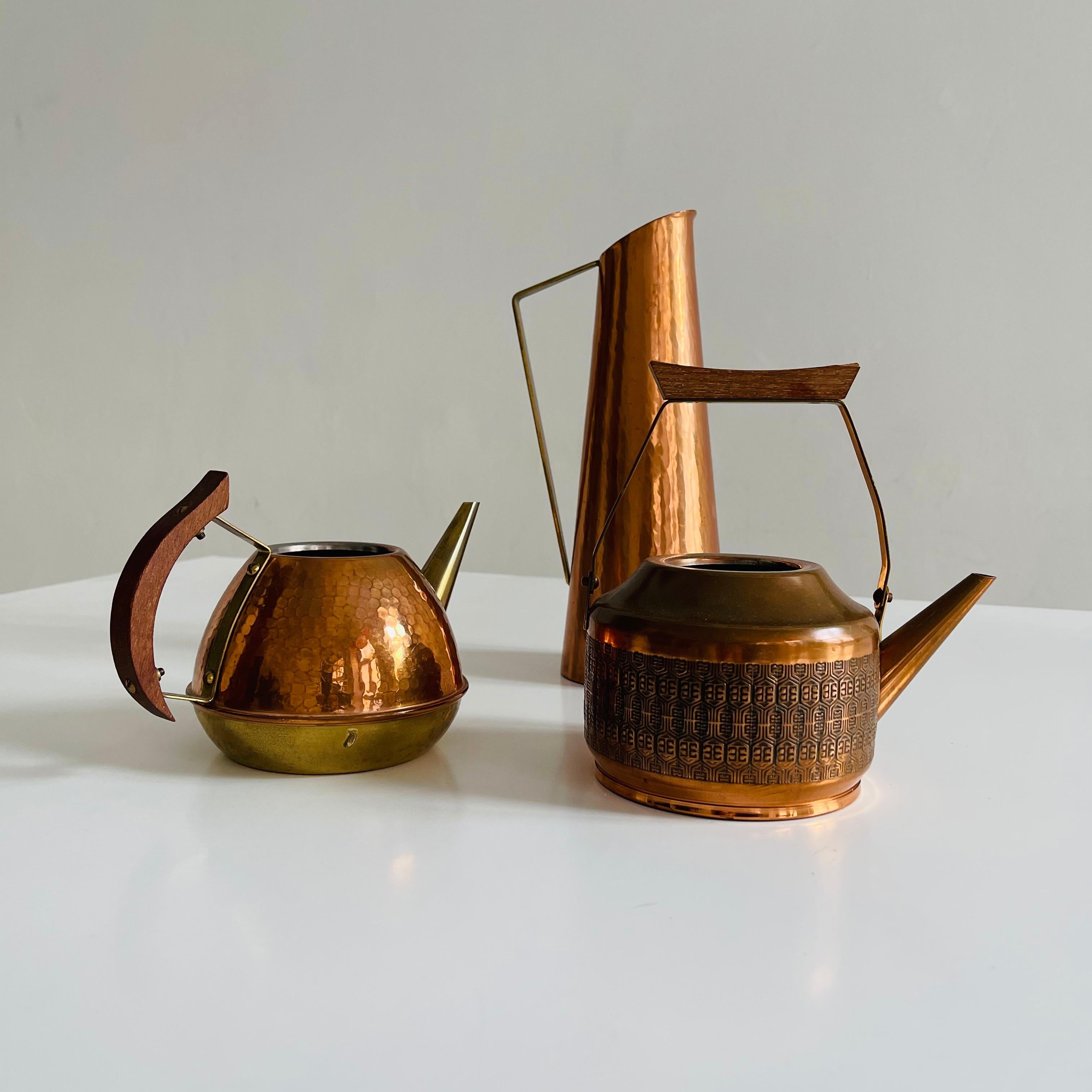 Copper Teak Watering Can, Denmark, 1960s In Good Condition For Sale In Vienna, AT