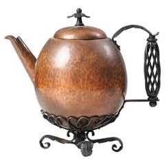 Antique Copper teapot, Taidetakomo Hakkarainen, early 20th Century