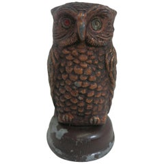Copper Tone Owl Sculptural Timer
