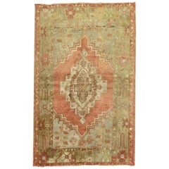 Copper Tone Turkish Oushak Throw Rug