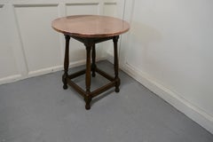 Copper Topped Tavern Table or Occasional Table
