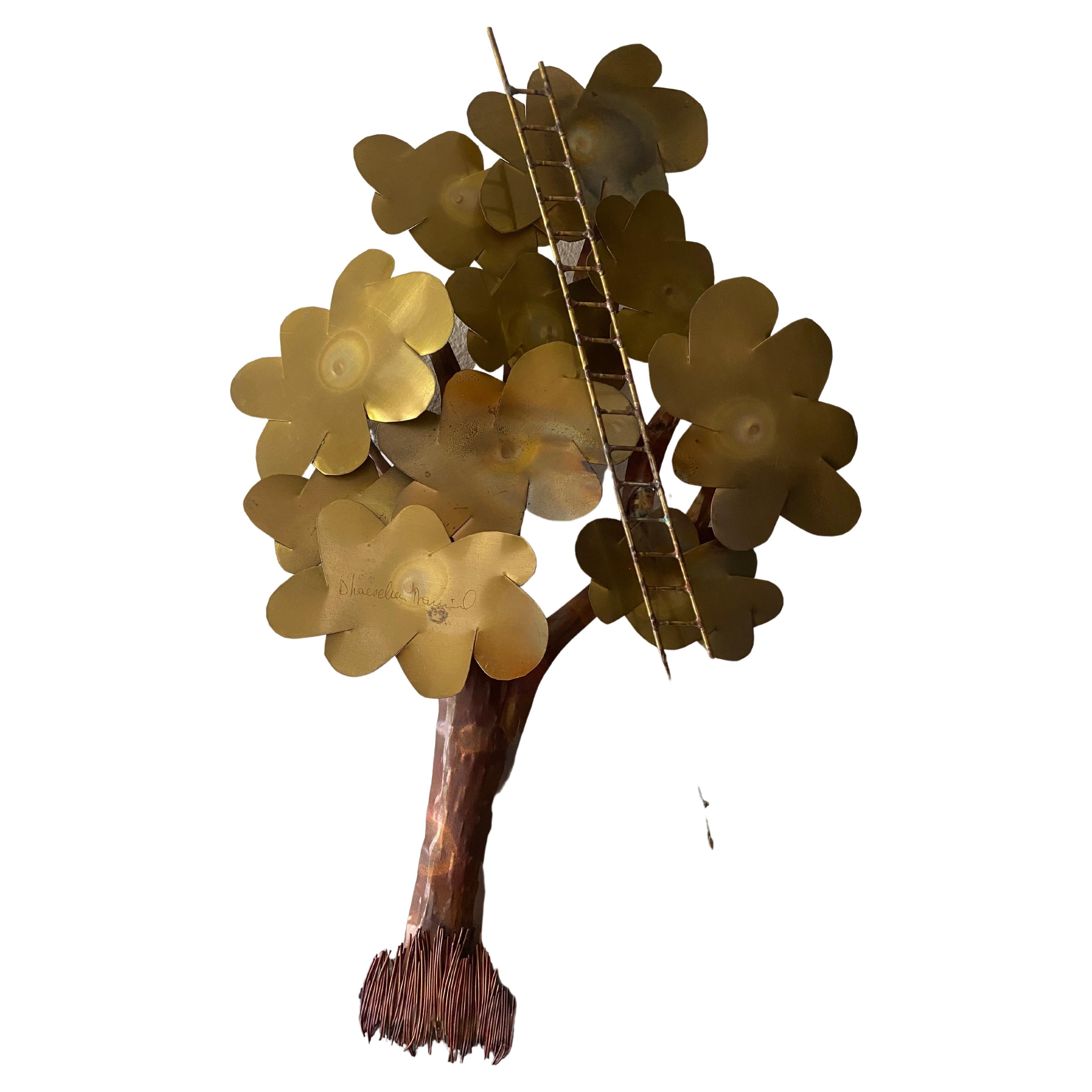 Mid-Century moderno Albero scultura in rame di Daniel d'Haeseleer in vendita