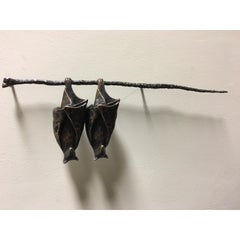 Bat Pair on Branch (Monochromatic)