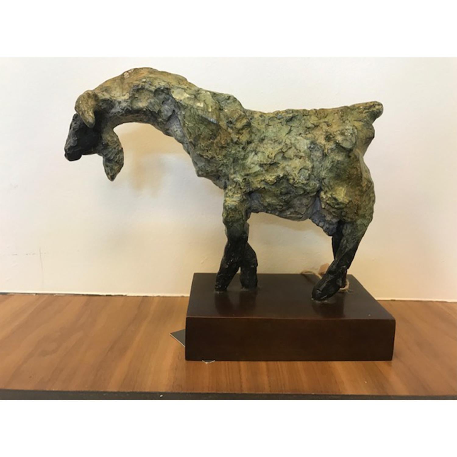 Goat Small - Sculpture by Copper Tritscheller