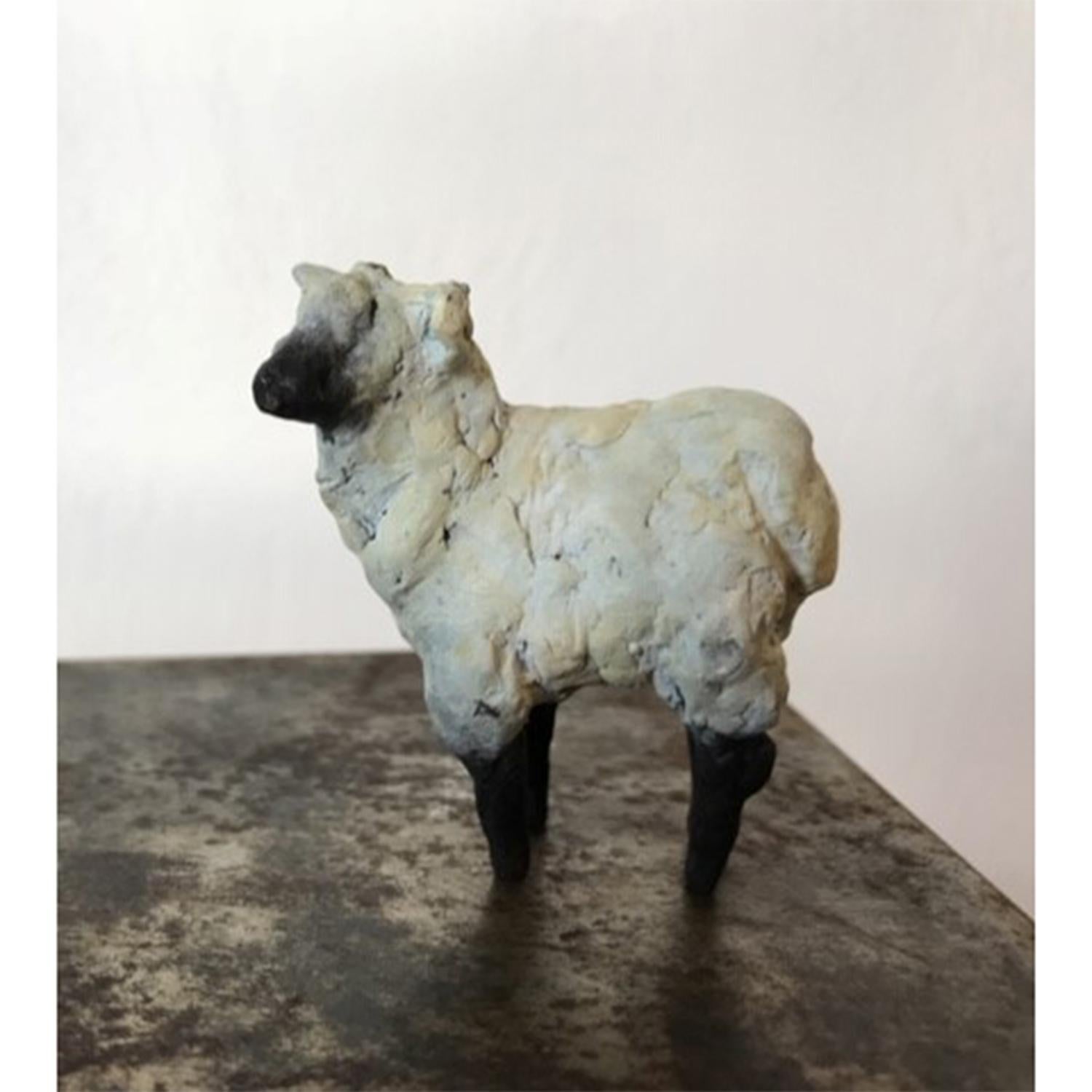 Sheep Tiny - Sculpture by Copper Tritscheller