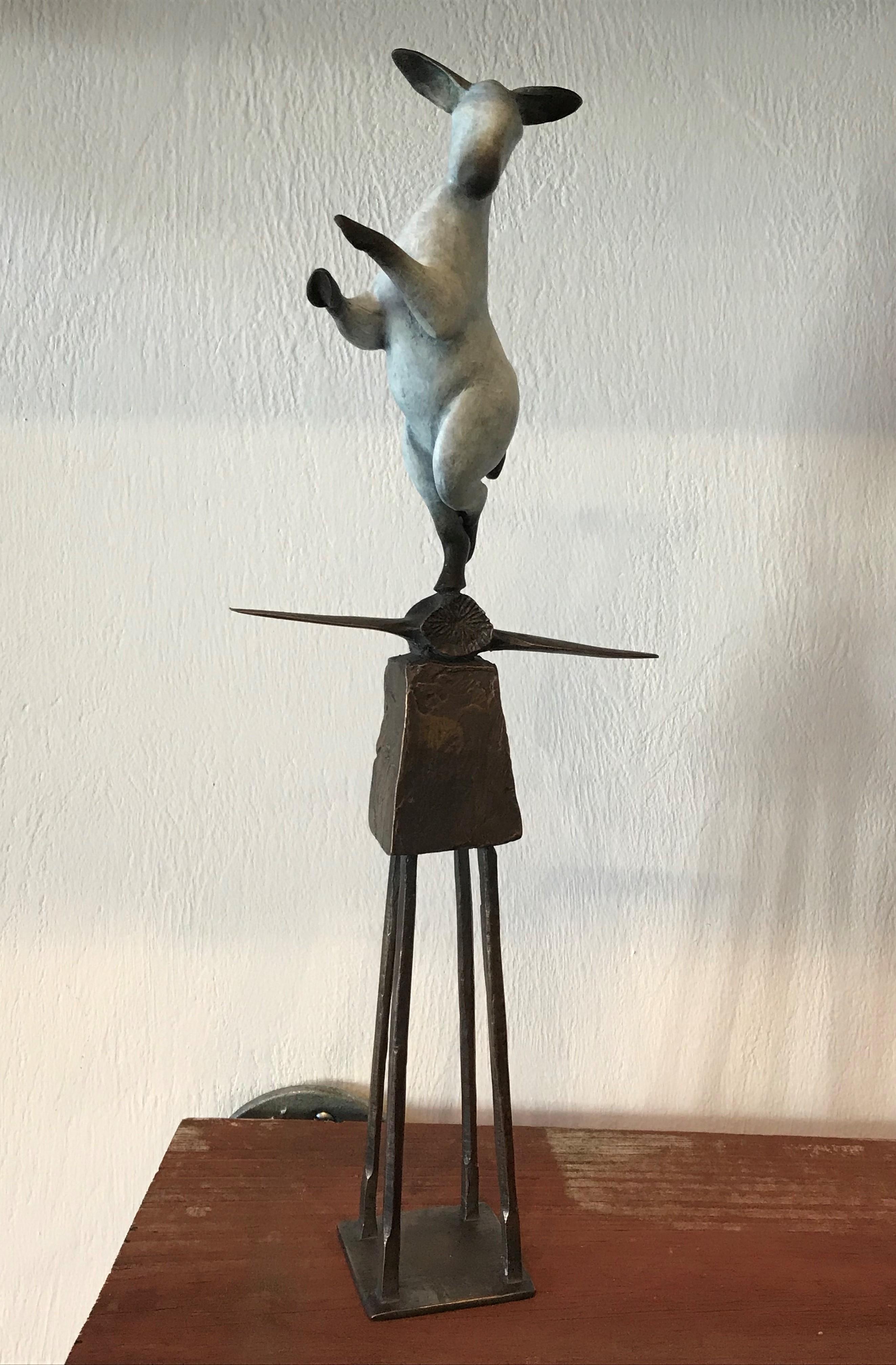 Copper Tritscheller Figurative Sculpture - Single Balancing Burro