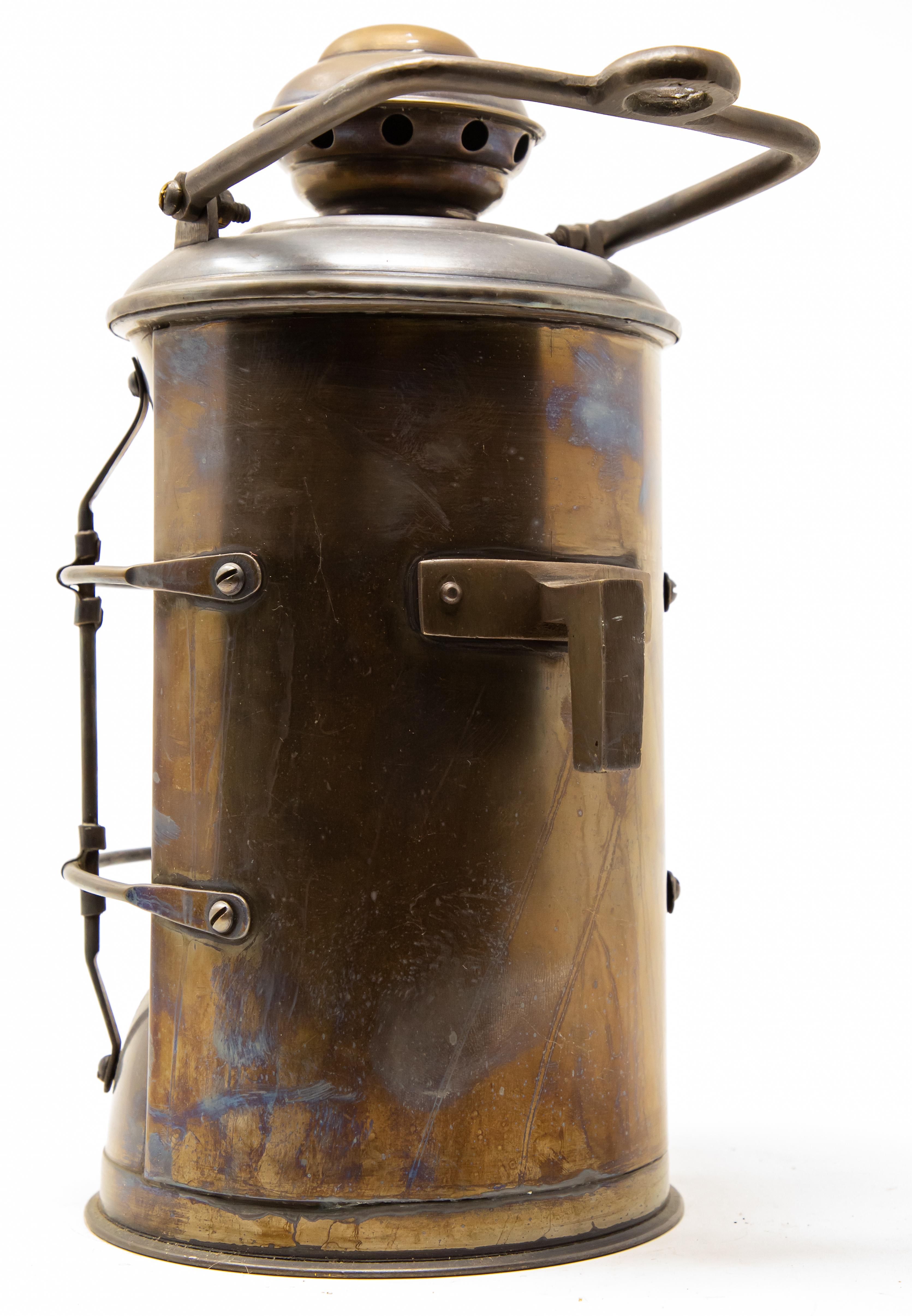 Copper Tung Woo Ship Lantern In Fair Condition In Cookeville, TN