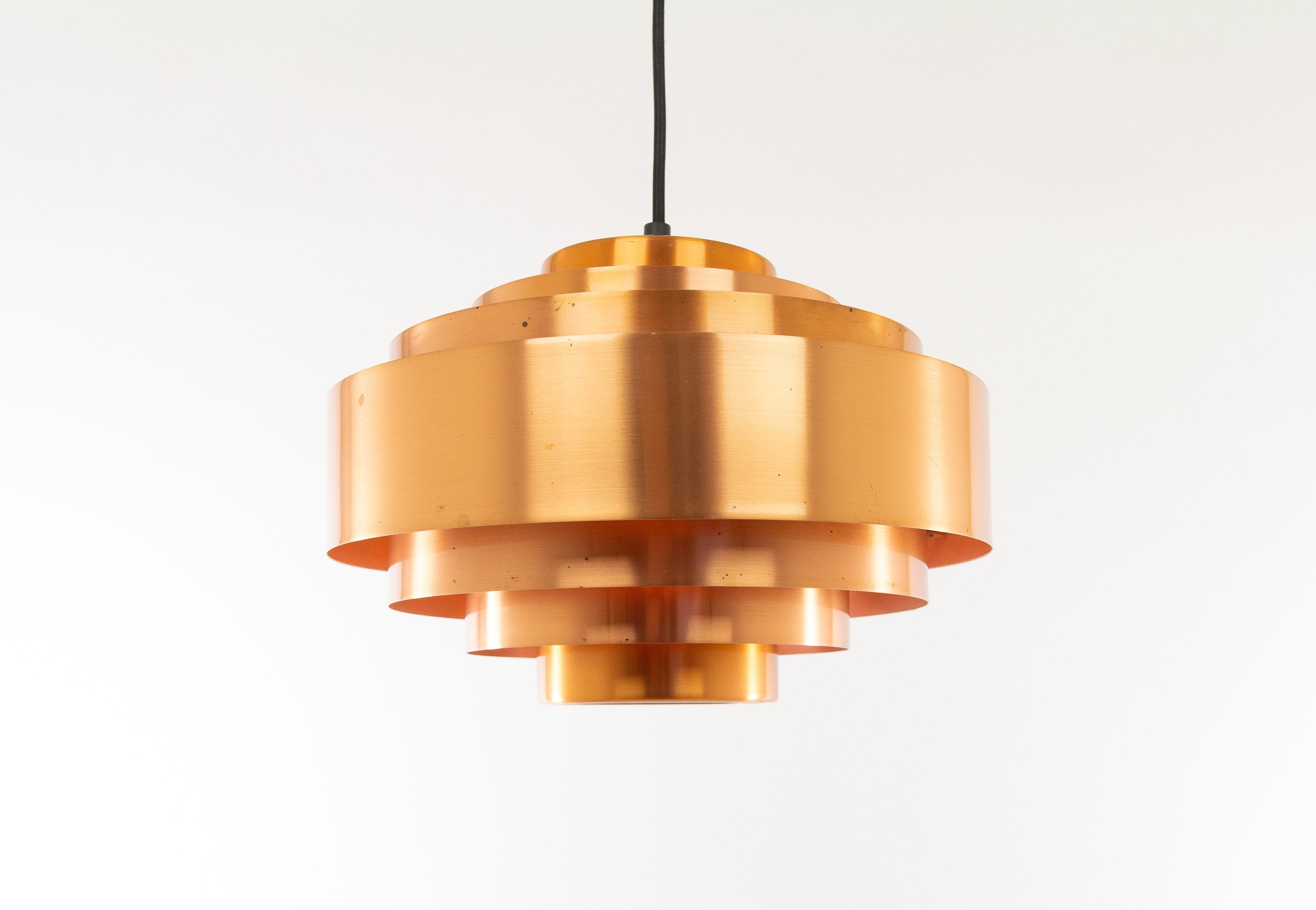 Mid-Century Modern Copper Ultra pendant by Jo Hammerborg for Fog & Mørup, 1960s