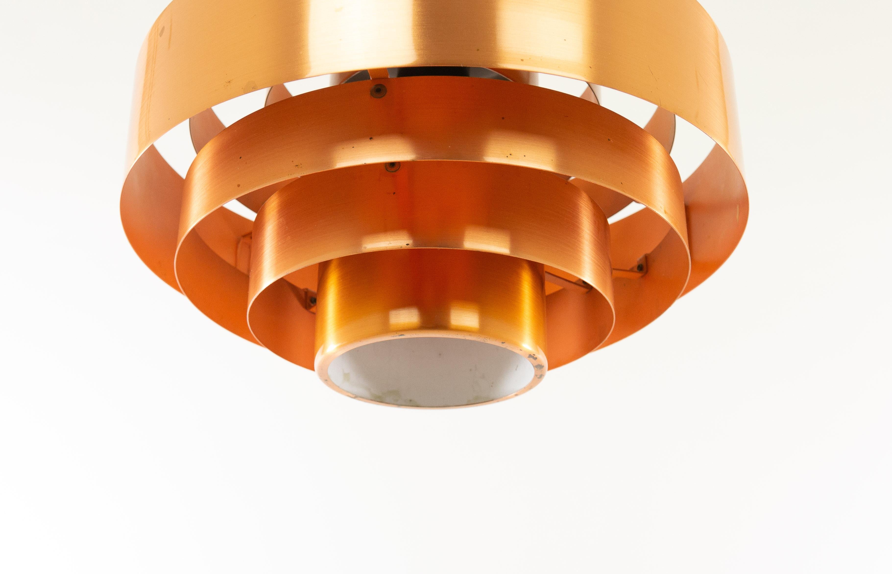 Mid-20th Century Copper Ultra pendant by Jo Hammerborg for Fog & Mørup, 1960s