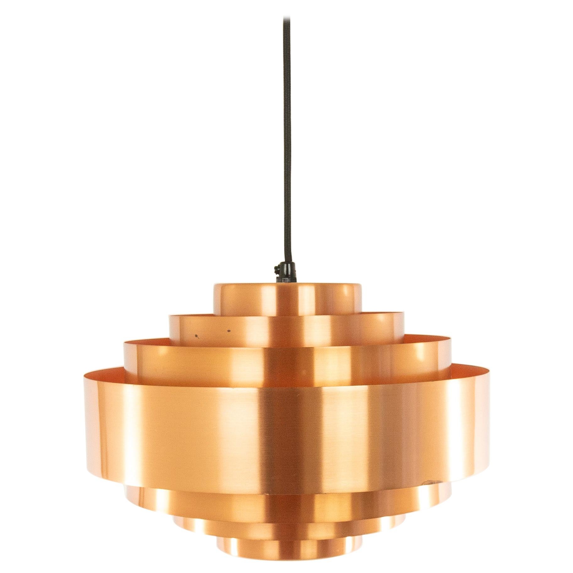 Copper Ultra Pendant by Jo Hammerborg for Fog & Mørup, 1960s