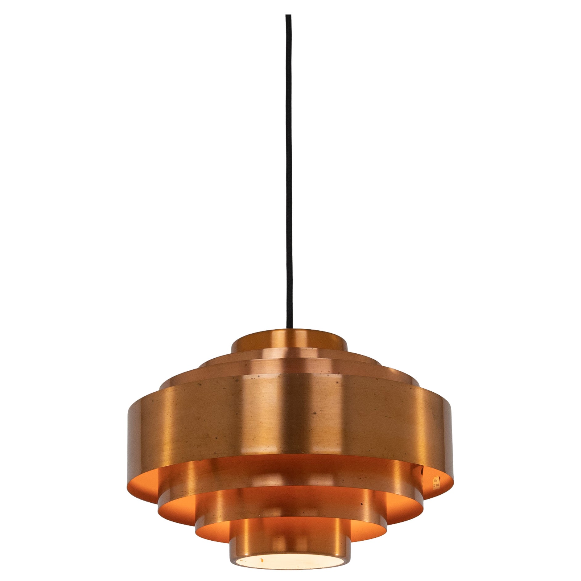Copper Ultra Pendant By Jo Hammerborg For Fog & Mørup, 1960s
