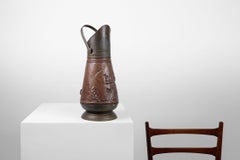 Copper Umbrella Stand with an embossed image of Rubbens, France, 1900s