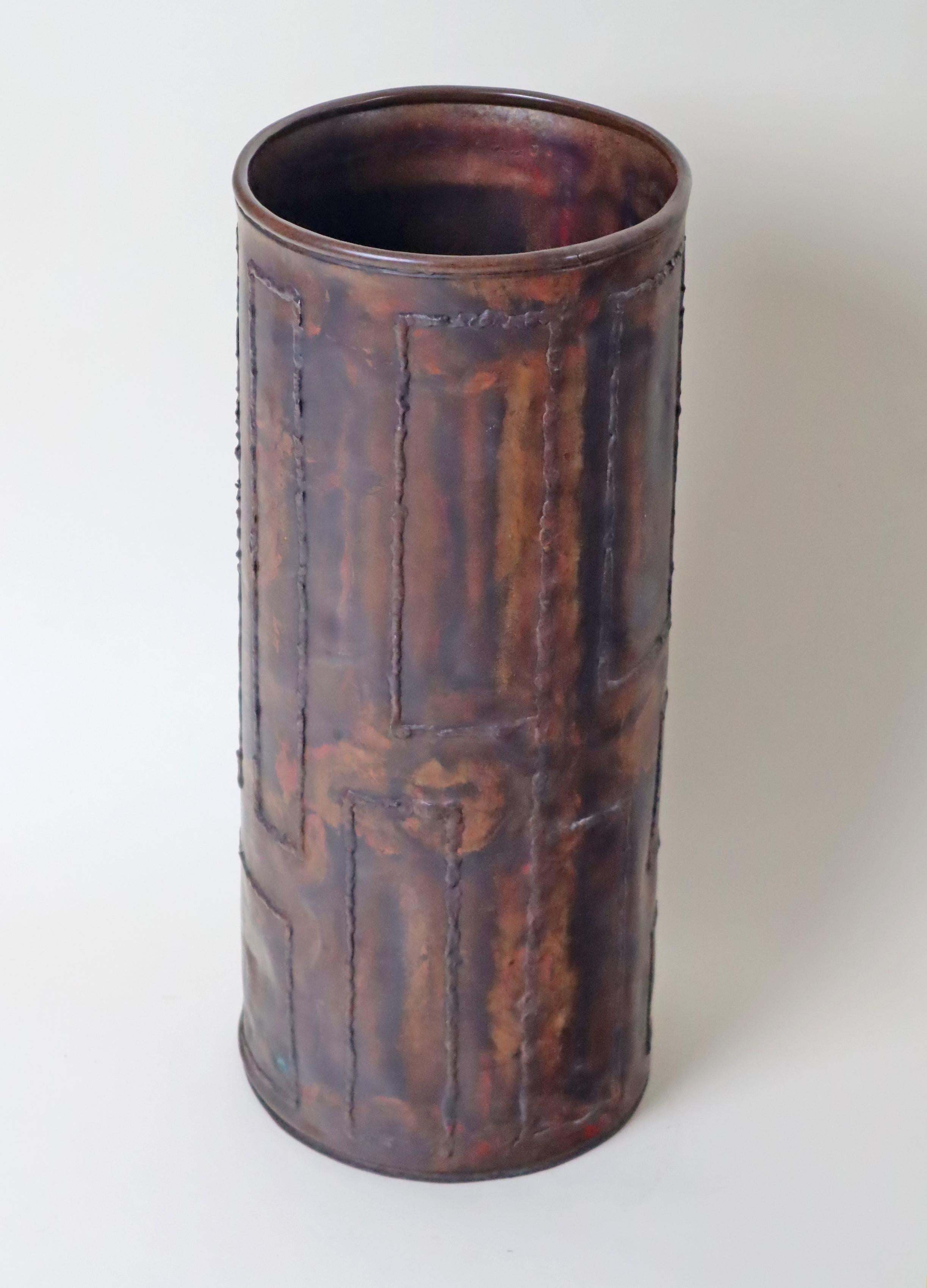 Portaombrelli in rame con marchio del produttore, Germania 1960 in vendita 3