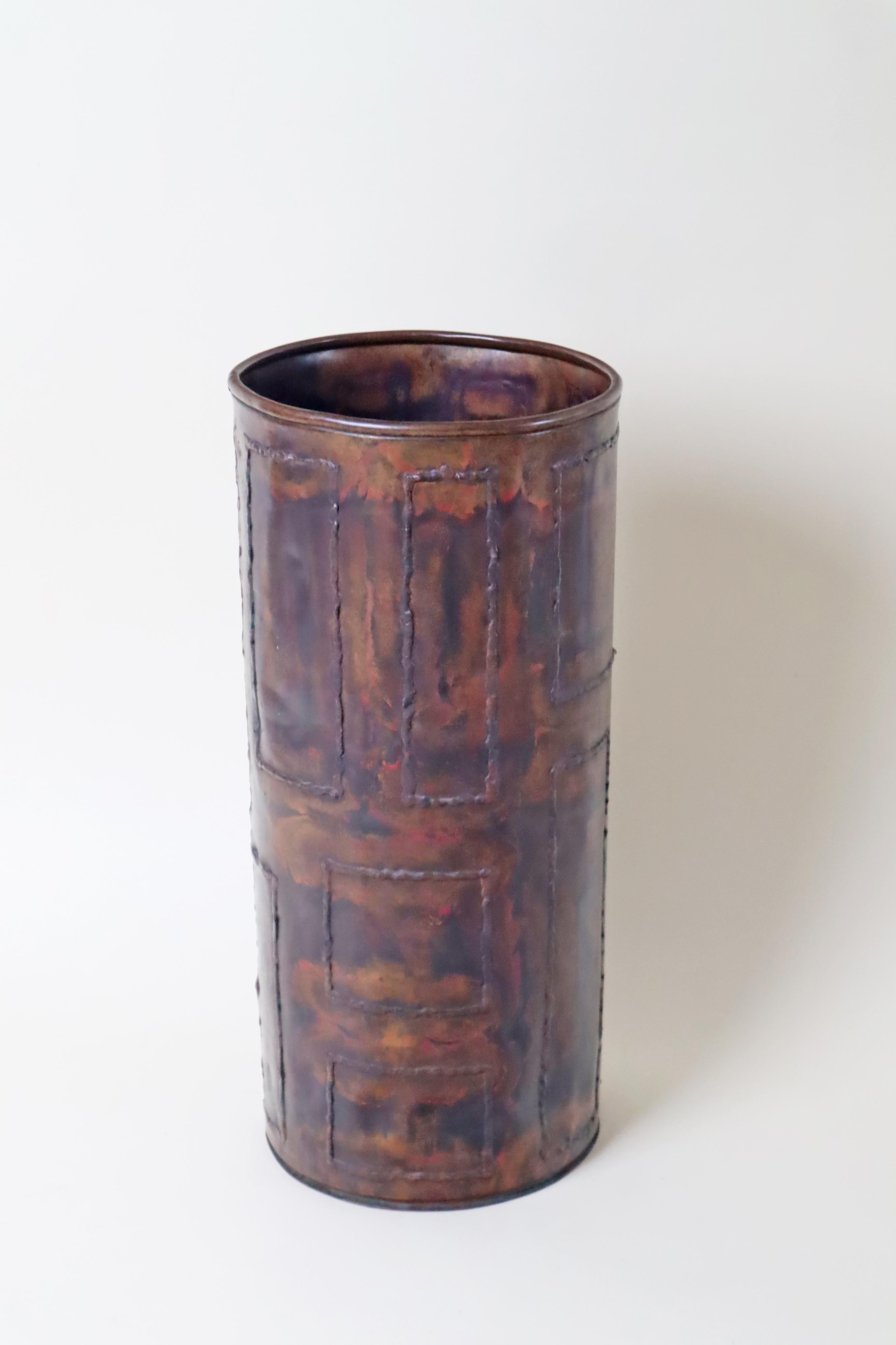 Portaombrelli in rame con marchio del produttore, Germania 1960 in vendita 7