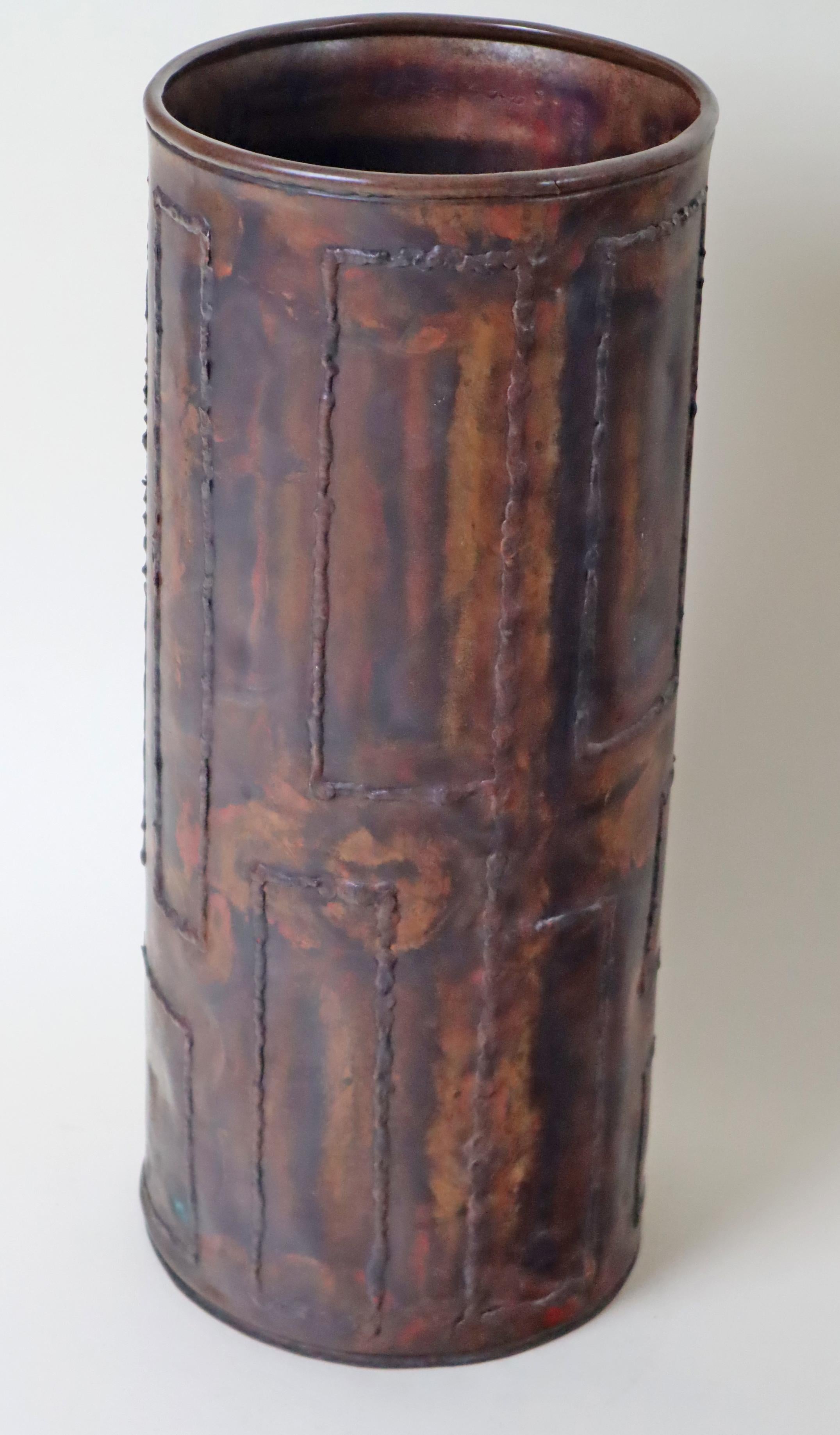 Portaombrelli in rame con marchio del produttore, Germania 1960 In condizioni buone in vendita a Hannover, DE