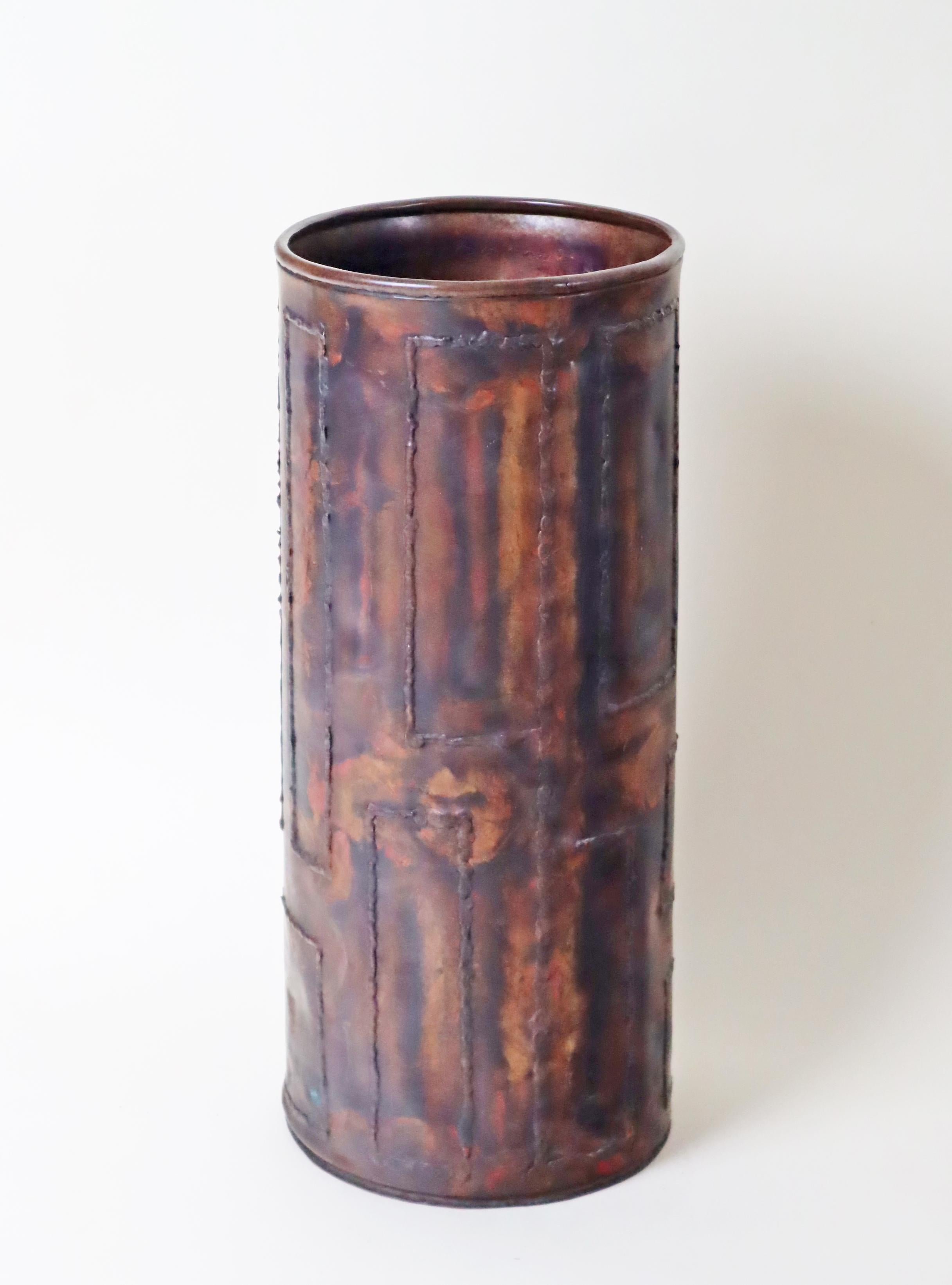 Metà XX secolo Portaombrelli in rame con marchio del produttore, Germania 1960 in vendita