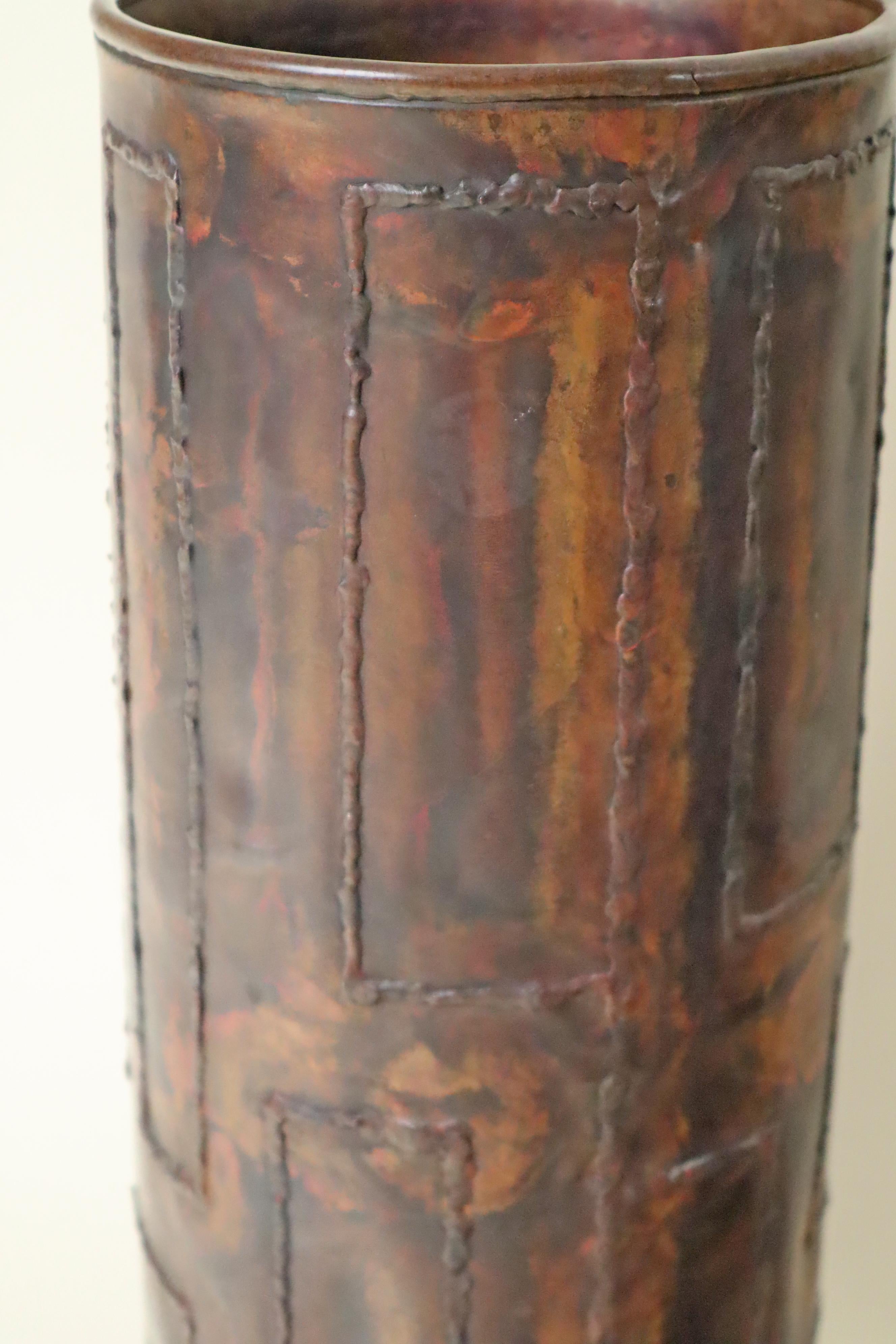 Rame Portaombrelli in rame con marchio del produttore, Germania 1960 in vendita