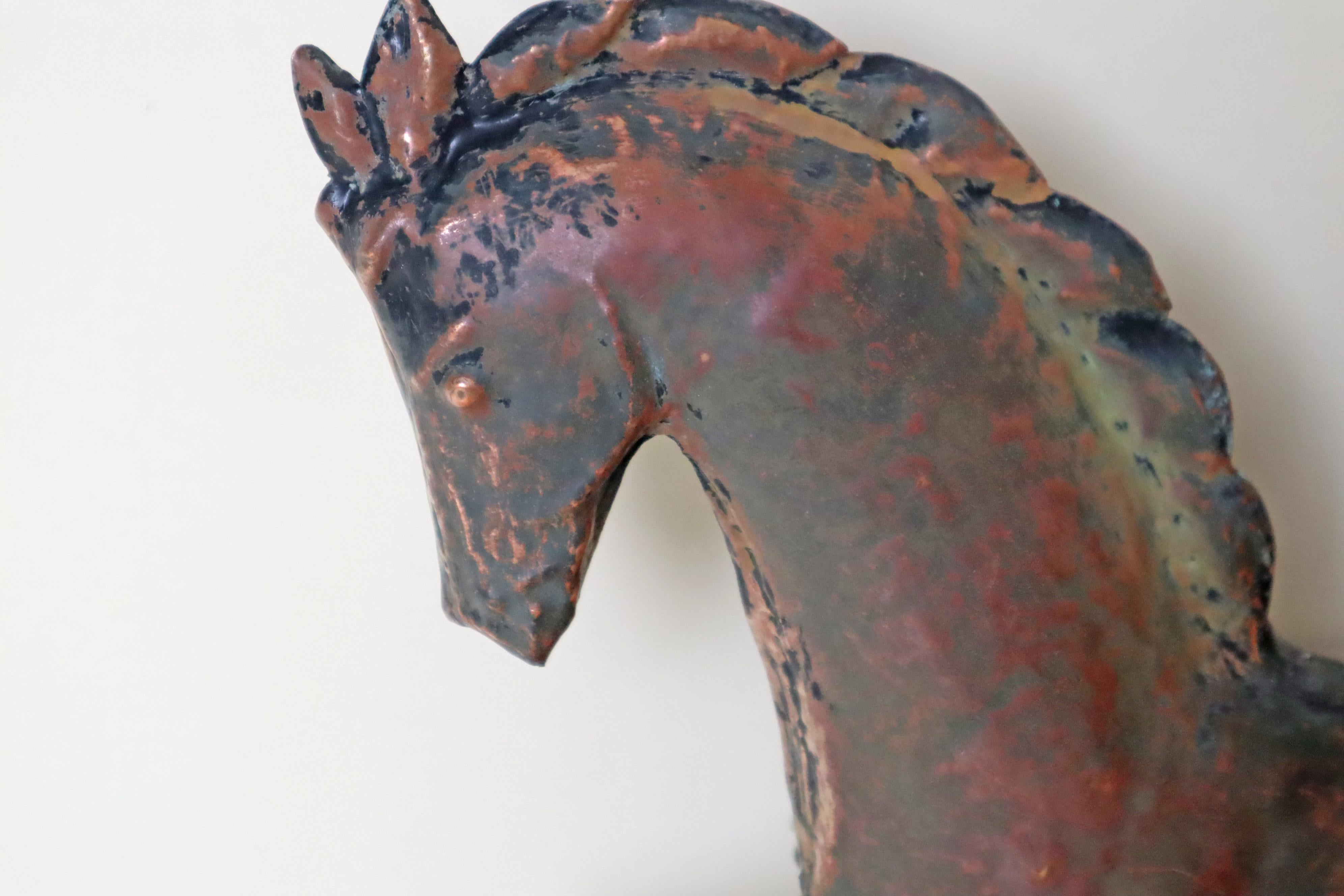 Metà XX secolo Lampada da parete in rame a forma di cavallo, Germania, anni '60 in vendita