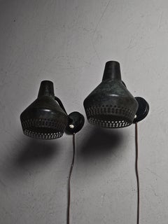 Copper wall lights by Hans Bergström for Ateljé Lyktan, Sweden, 1940s