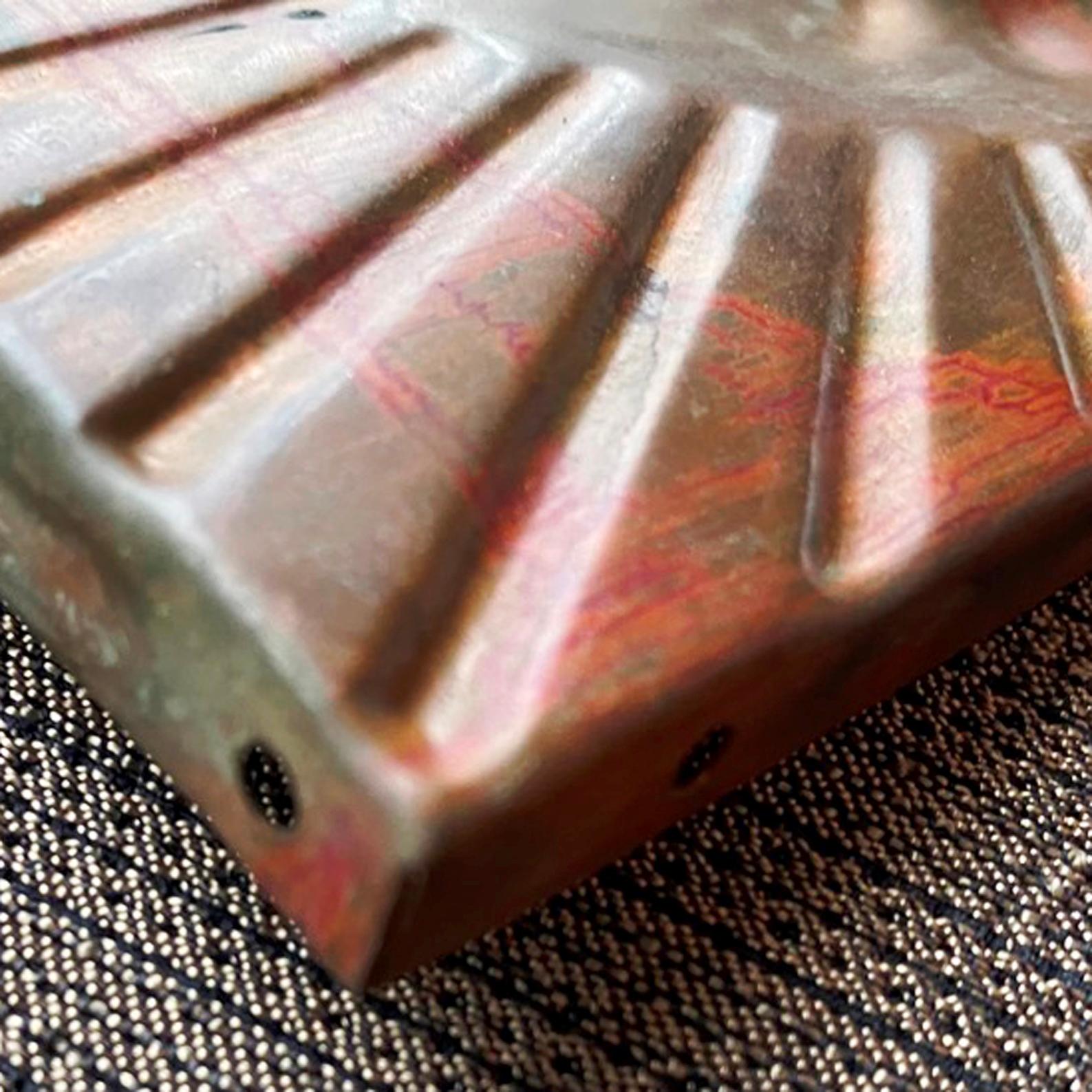 Copper Wall Panelling Cladding by Edit Oborzil, 1971 Art Object Panel 4