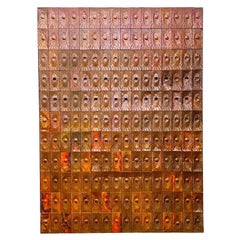 Revestimiento de cobre de Edit Oborzil, 1971 Panel de arte objeto