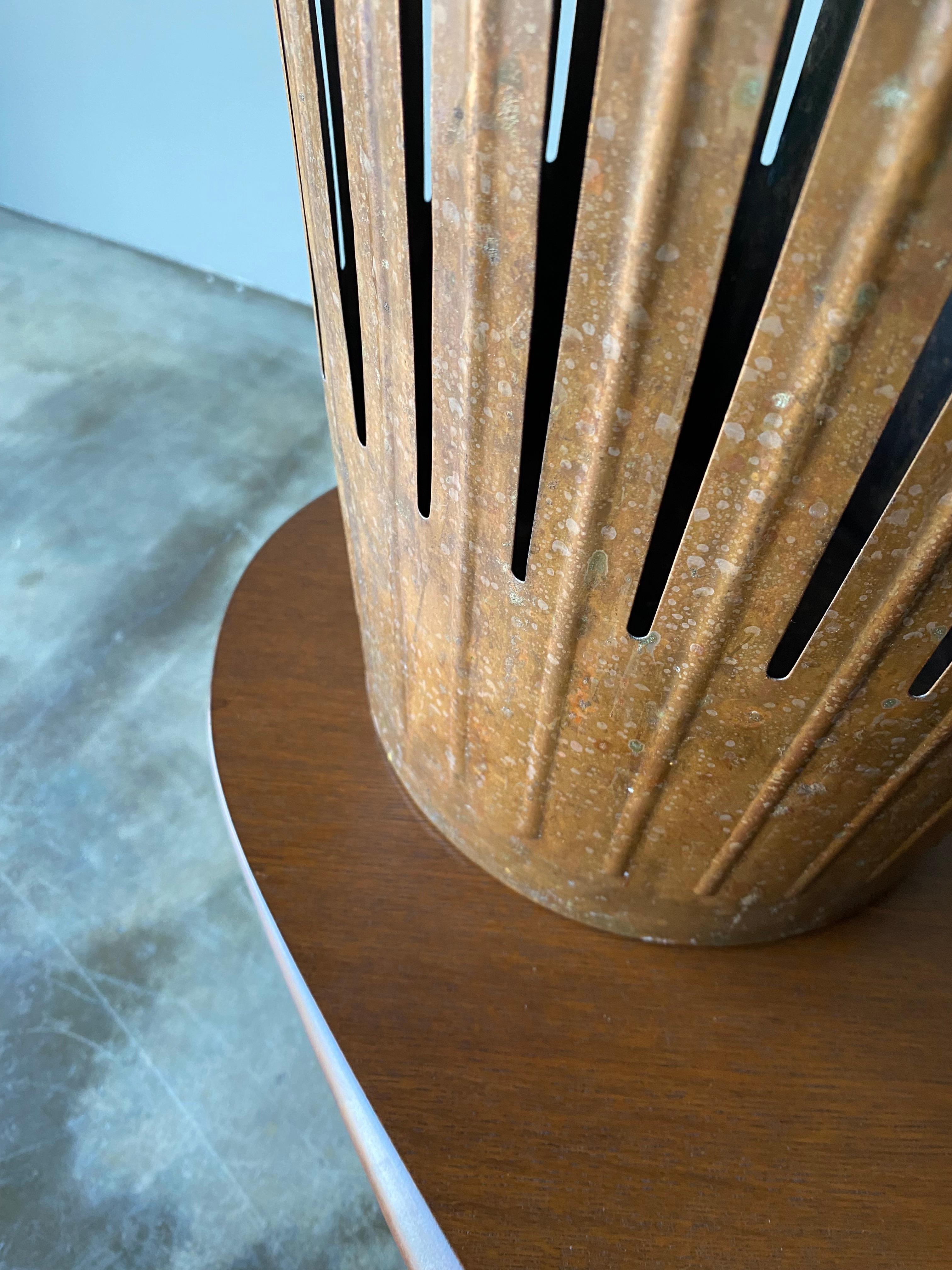 20th Century Copper Waste Basket by Erie Art Metal Co., 1920's