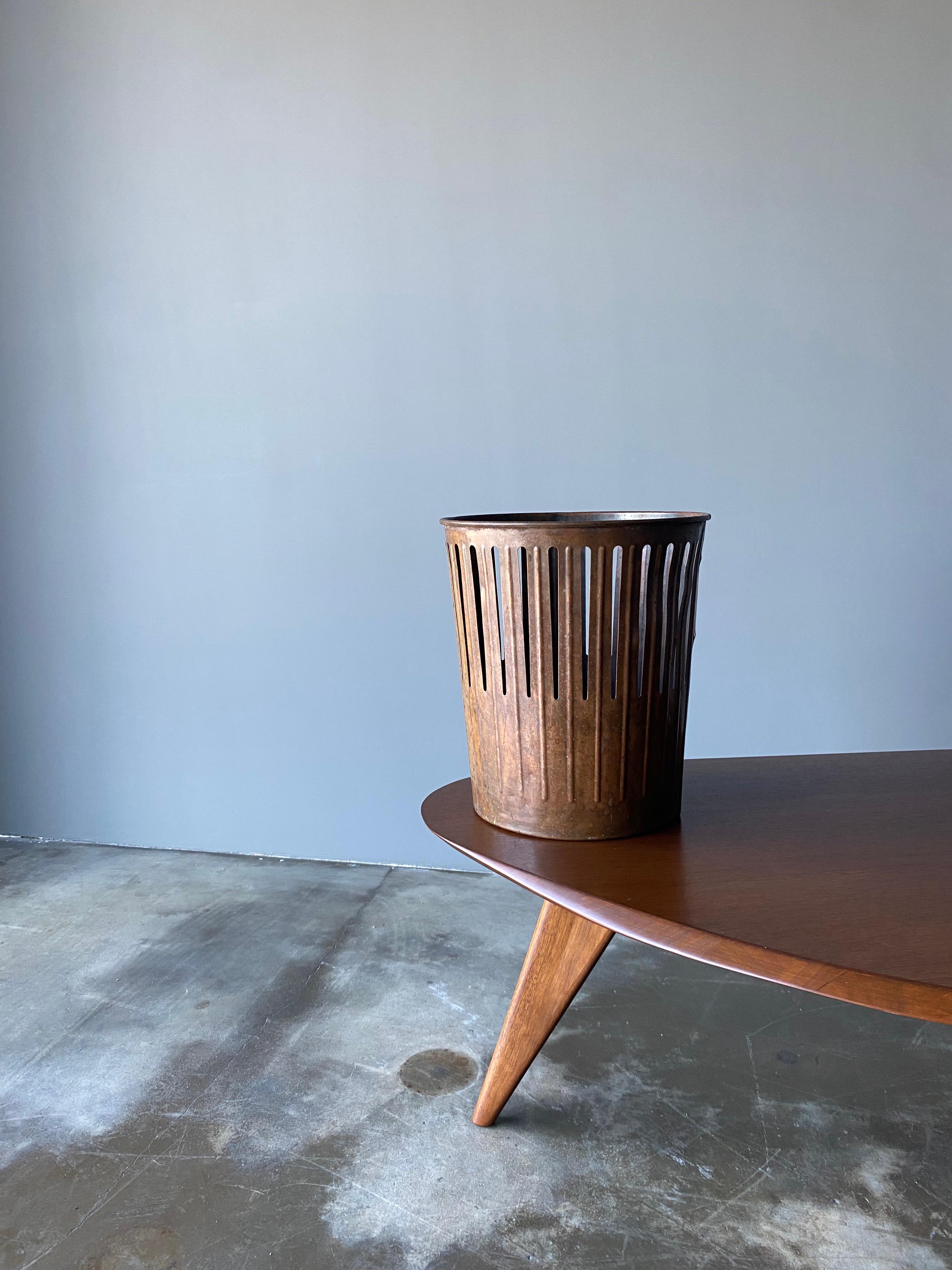 Copper Waste Basket by Erie Art Metal Co., 1920's 3