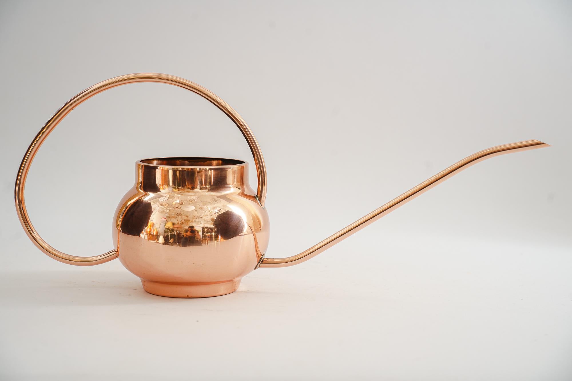 Lacquered Copper Watering Can Around, 1950s For Sale