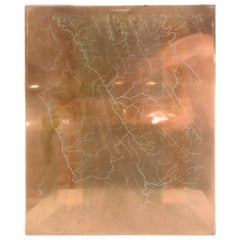 Copper Waterway Map Printing Plate of Winchester, VA