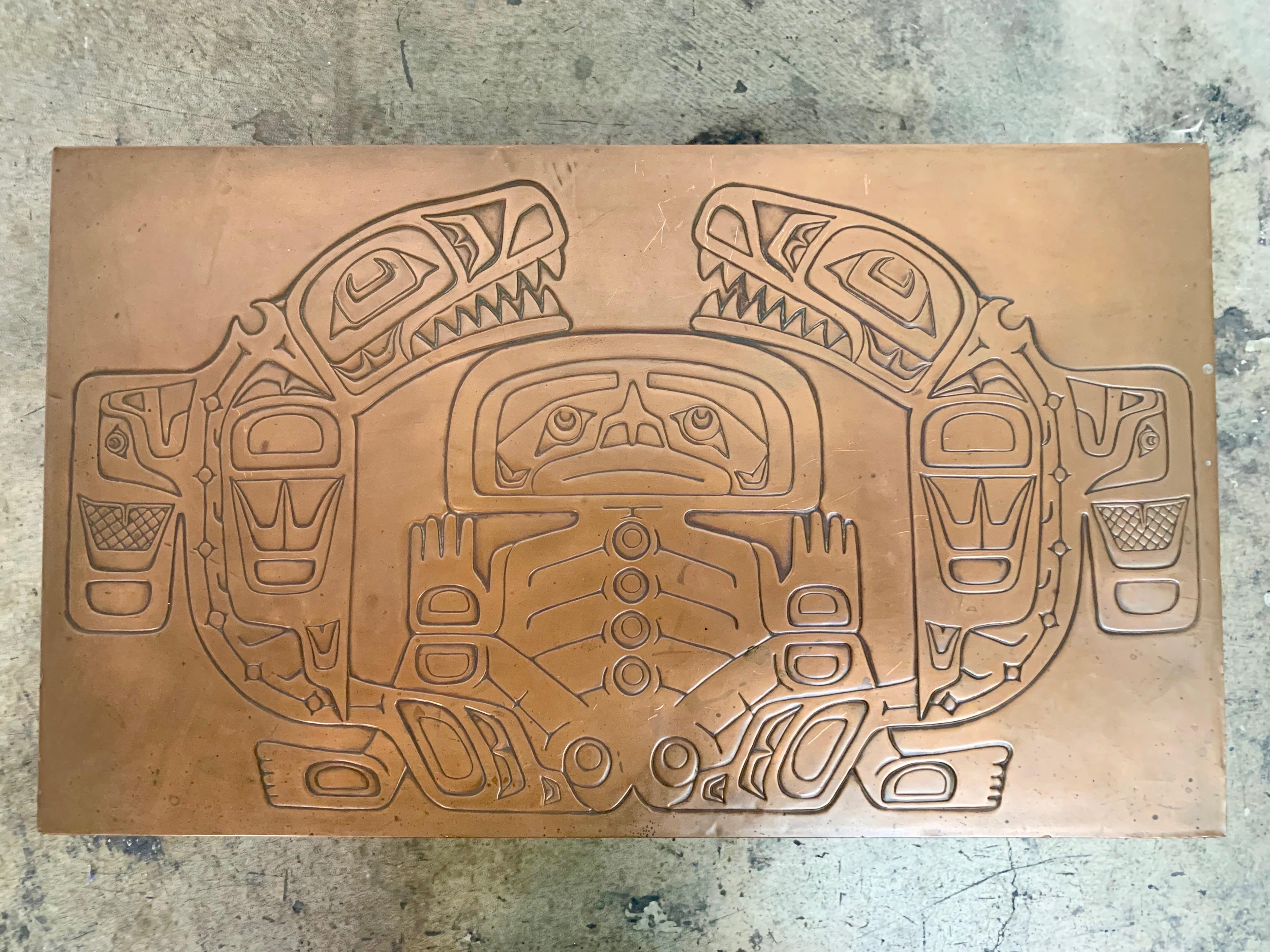 Modern Copper Whale Chest by Northwest Coast 