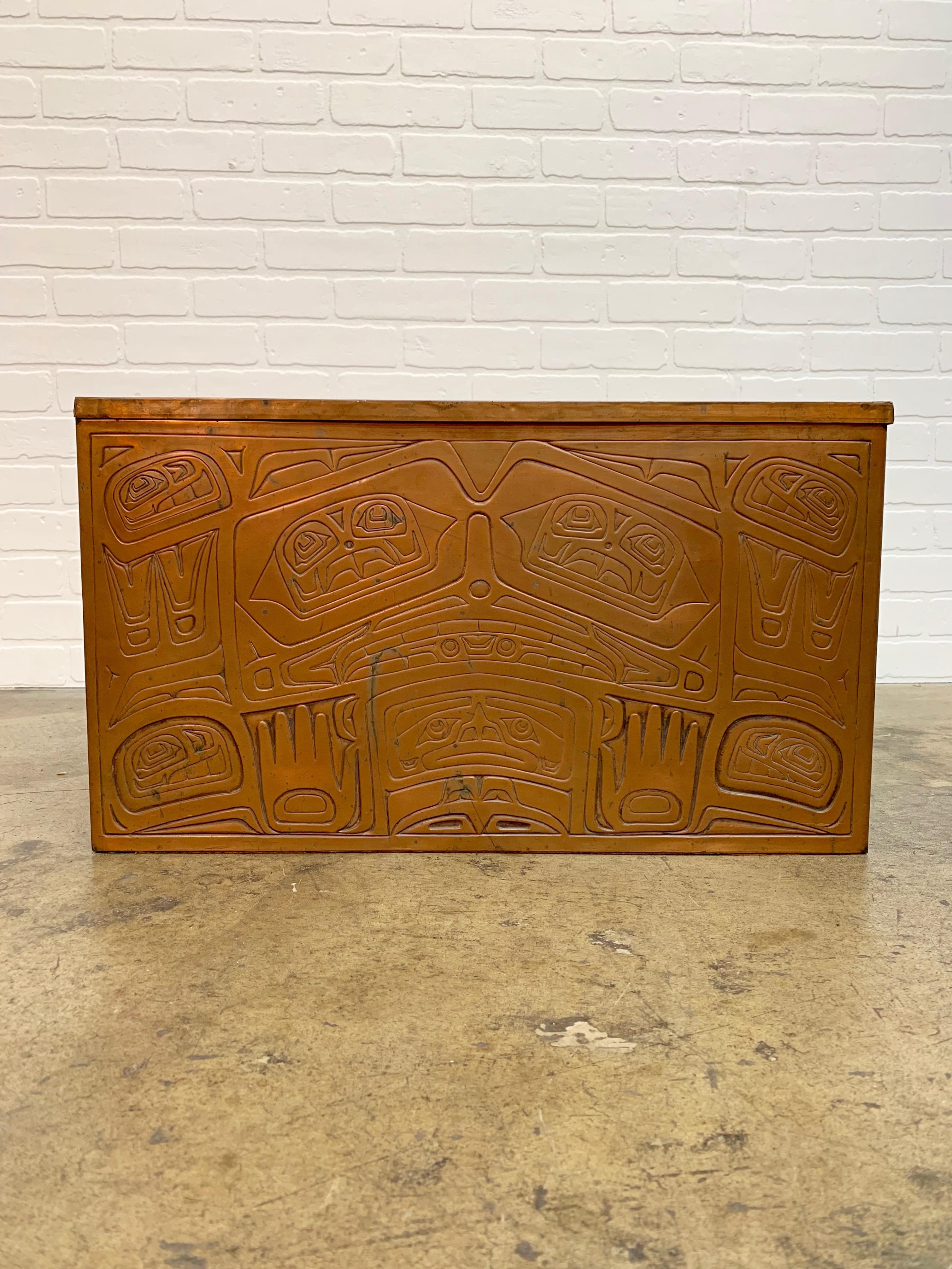 North American Copper Whale Chest by Northwest Coast 