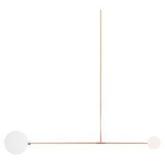 Copper/White Marble Linea Disc Light by Atris