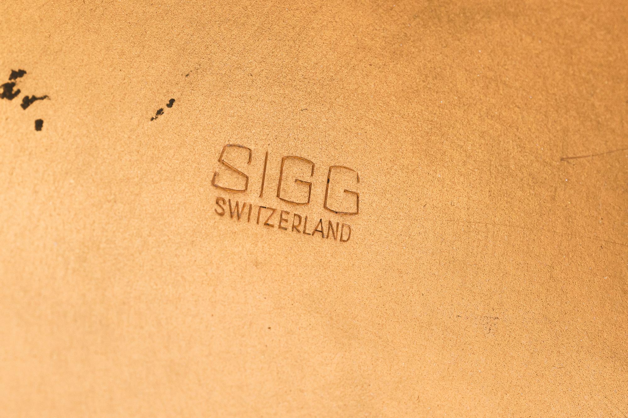 Kupfer-Weinkühler mit Messinggriffen schwitzerland um 1920 im Angebot 9