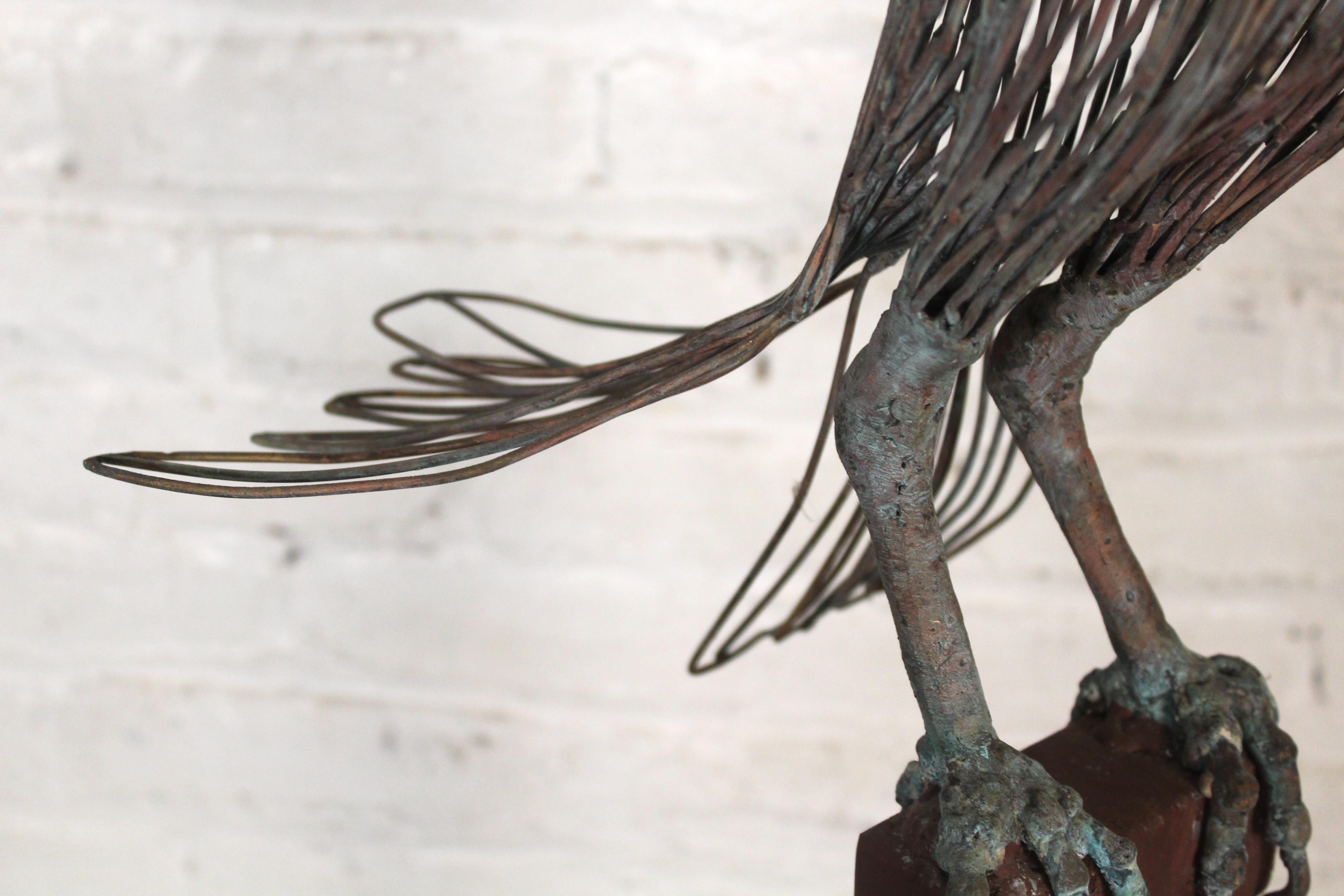 Scultura di aquila in filo di rame in vendita 5