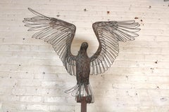 Copper Wire Eagle Sculpture