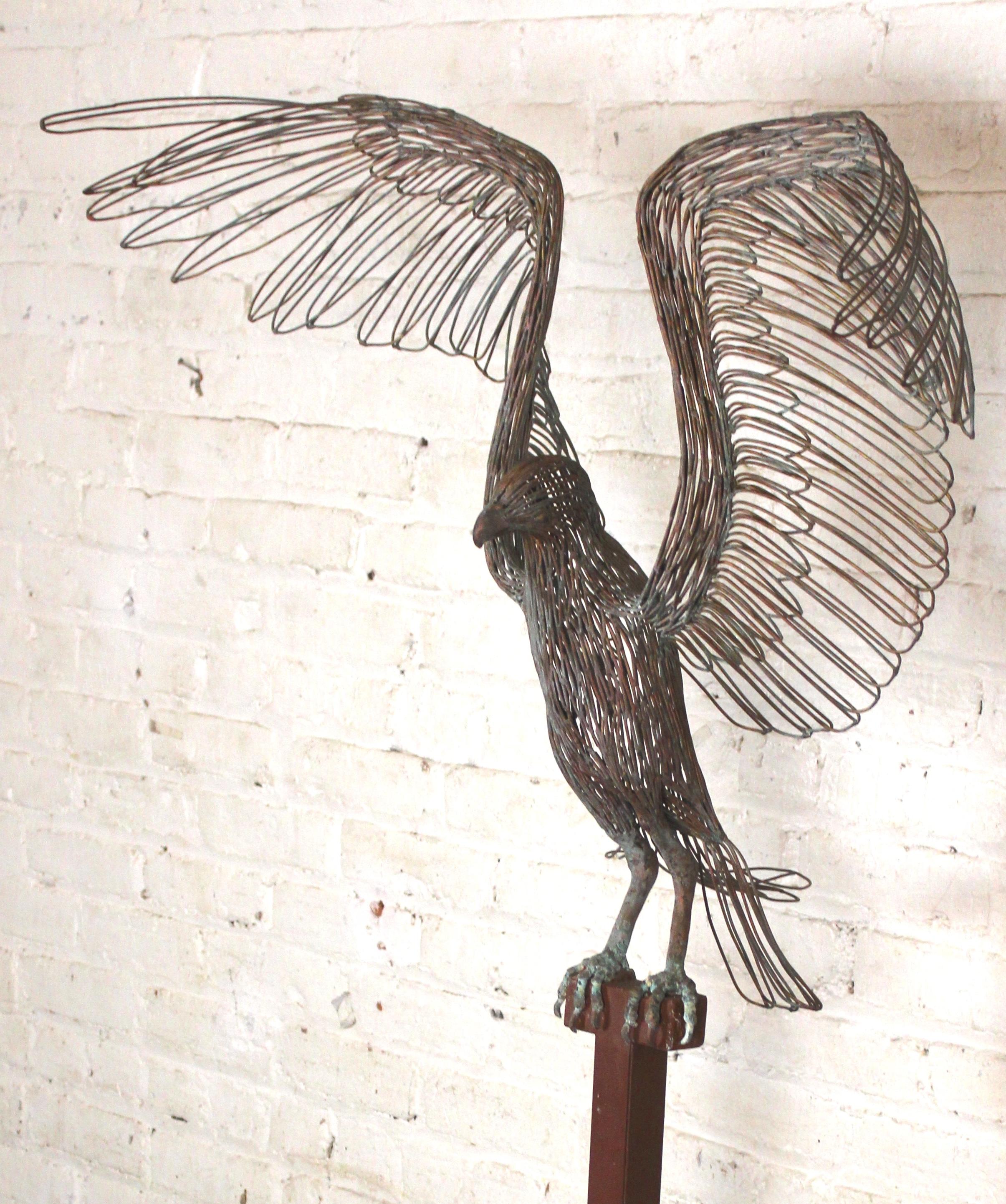 Scultura di aquila in filo di rame In condizioni buone in vendita a Brooklyn, NY