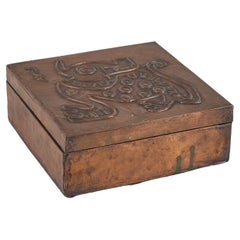 Copper & Wood Box with Embossed Animal Figure