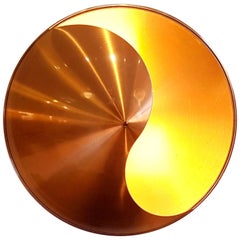 Copper Yin Yang Wall Light Type C1636 by H. Sneyders for RAAK, the Netherlands