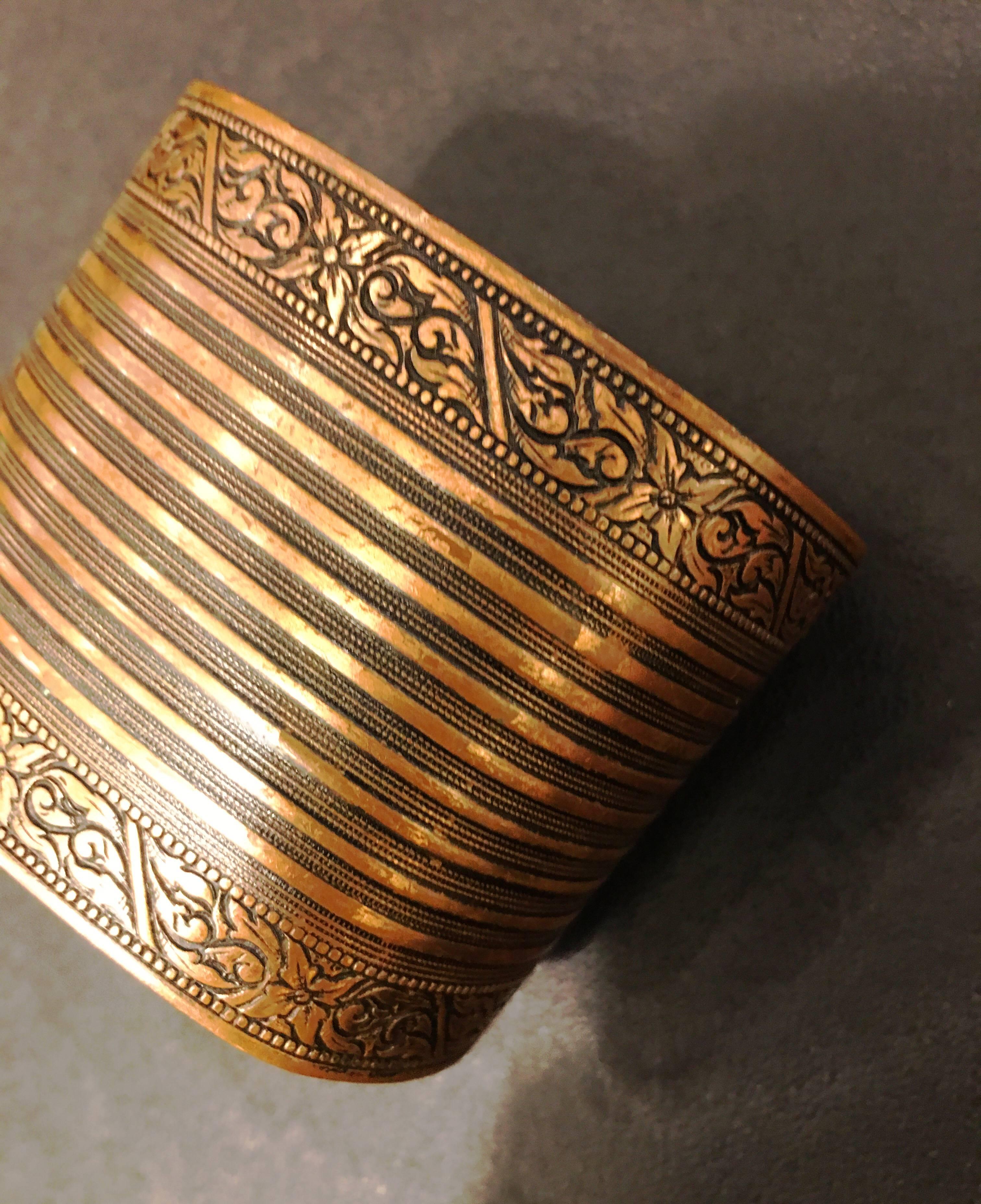 Coppercraft Guild Unique Copper Imprint Cuff For Sale 1