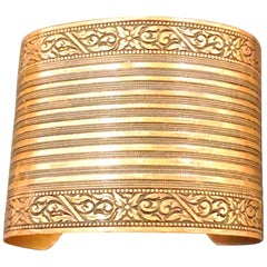 Vintage Coppercraft Guild Unique Copper Imprint Cuff