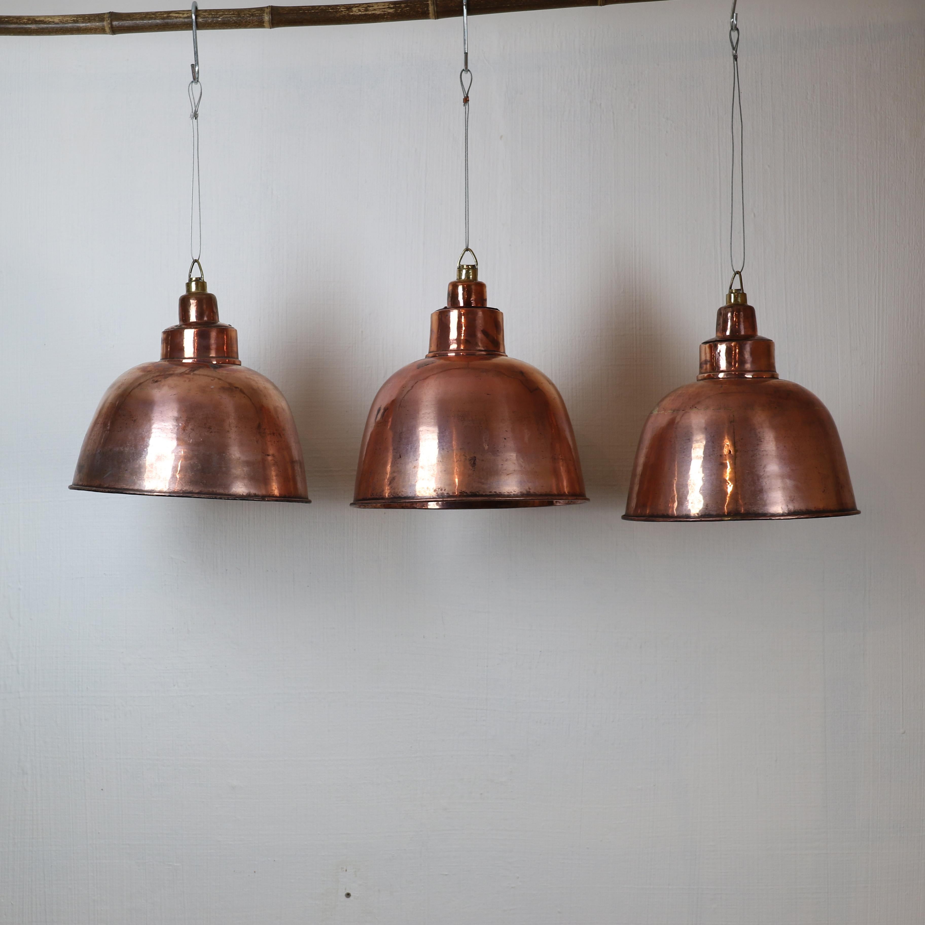 Appliqué Coppered Brass Ceiling Light