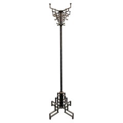 Coppered Steel Coat Rack Stand