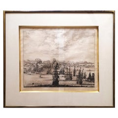 Copperplate Engraving of the Port of Lima from 1671 by Jacob van Meurs
