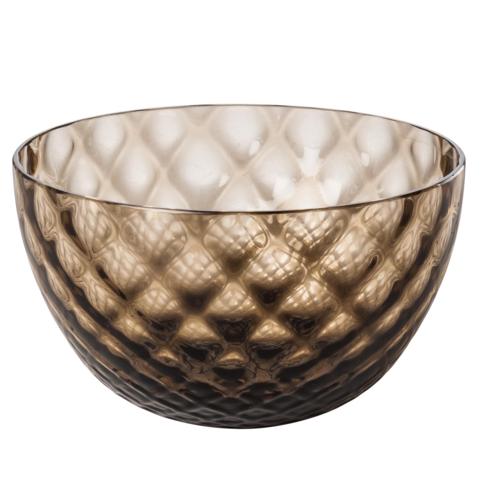 Coppetta Carnevale Glass Bowl in Grey by Venini