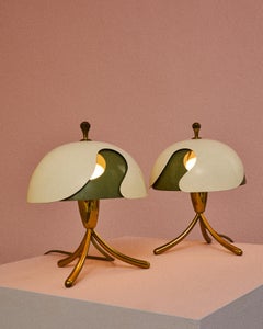 Paar Tischlampen, Entwurf von Angelo Lelii, Italien