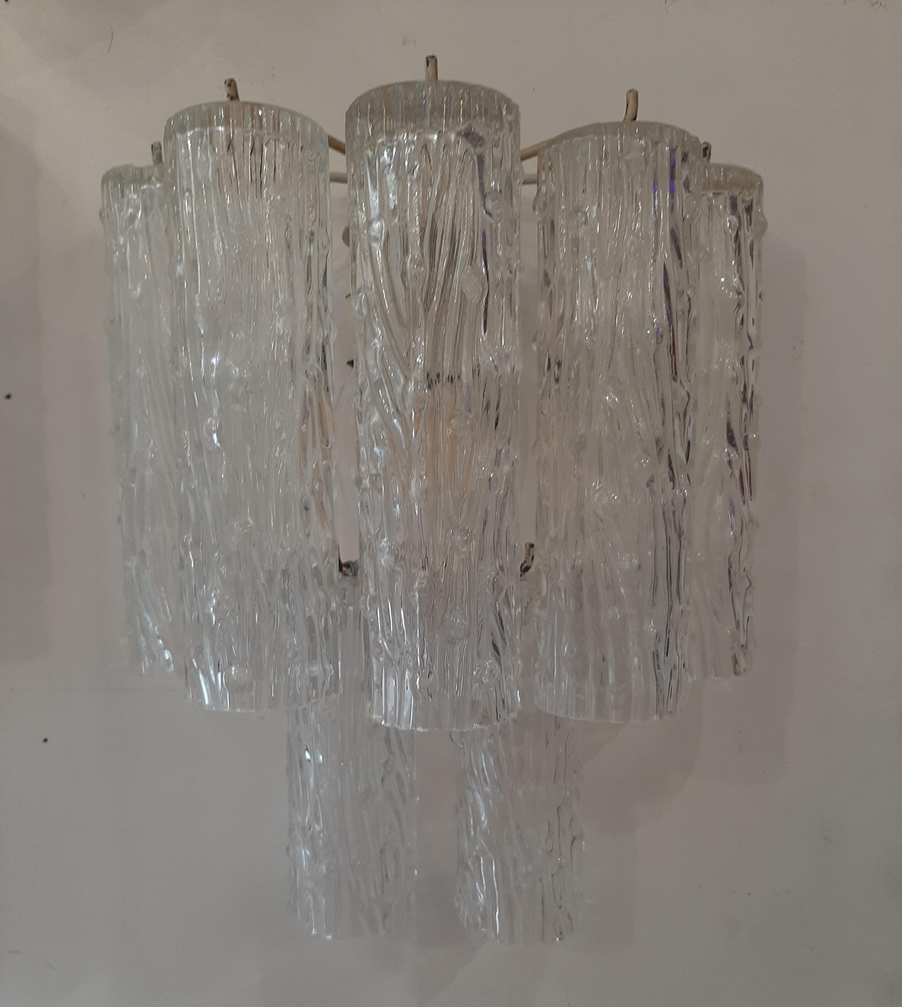Coppia (2) di lampada da parete Toni Zuccheri per Venini anni '60 In Good Condition In Torino, Piemonte
