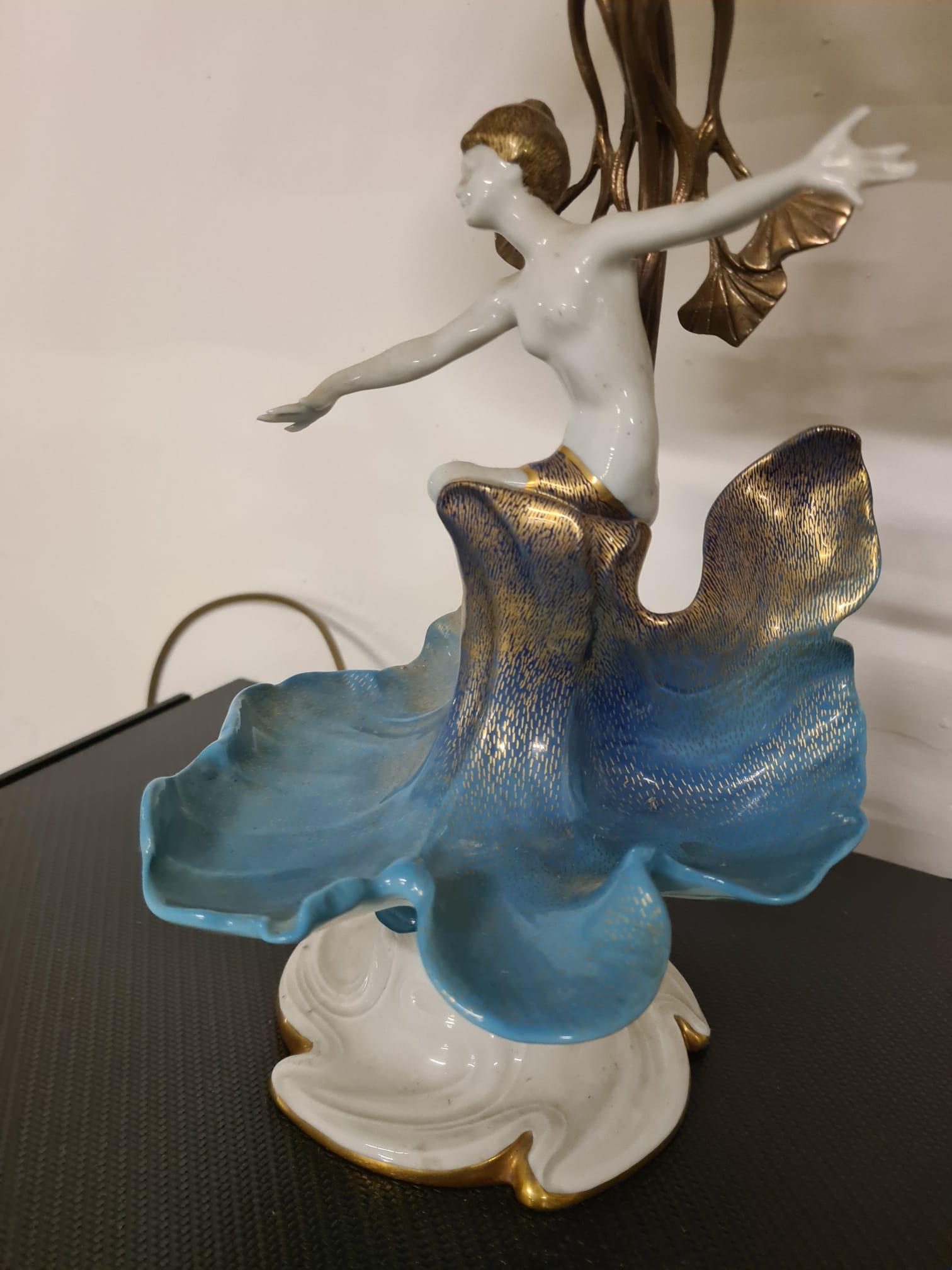 Paire de lampes de table en porcelaine Mangani Florence en vente 4